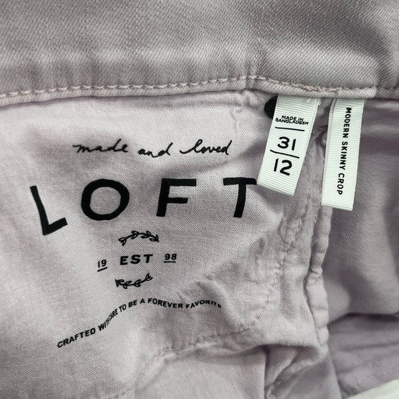 LOFT Purple Modern Skinny Crop Jeans Size 31 Women's - Picture 4 of 6